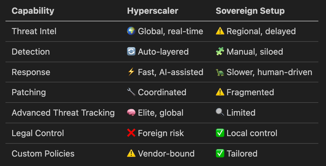 Security trade-offs